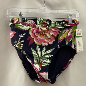 Anne Cole Bikini Swim Bottom Blue Multi L